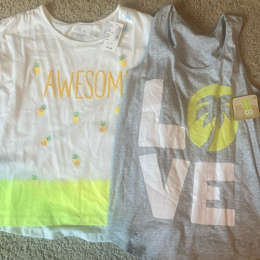 Two NWT girls tops